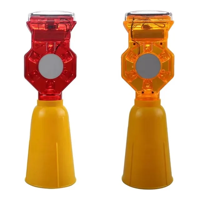 CE certificate Solar Traffic Flashing Led cone Light barricade signal warning light