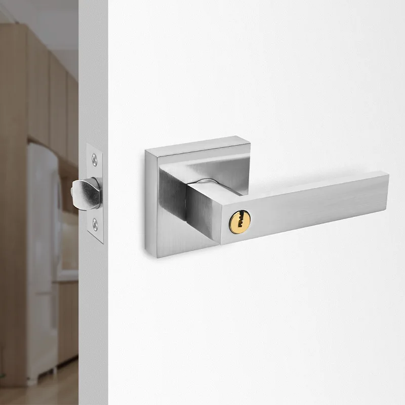 Heavy Duty Zinc Alloy or Aluminium Alloy Wooden Door Square Entrance Privacy Passage Dummy Tubular Door Lever Latch Handle Lock