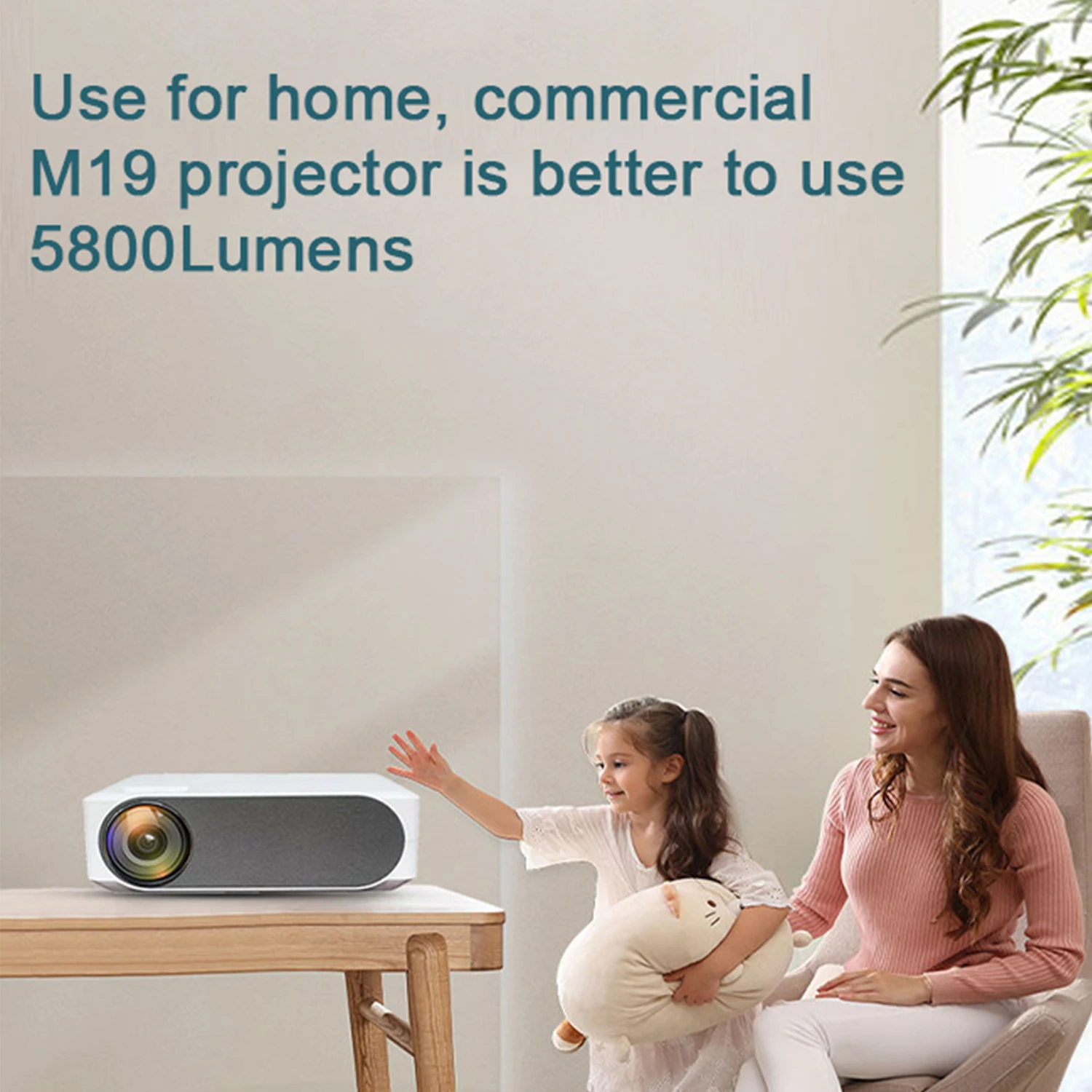 
SALE Native Resolution 1080P Home Cinema Video Proyector Full HD 4K Proiettore Led Multi-media M19 Home Cinema Projector 