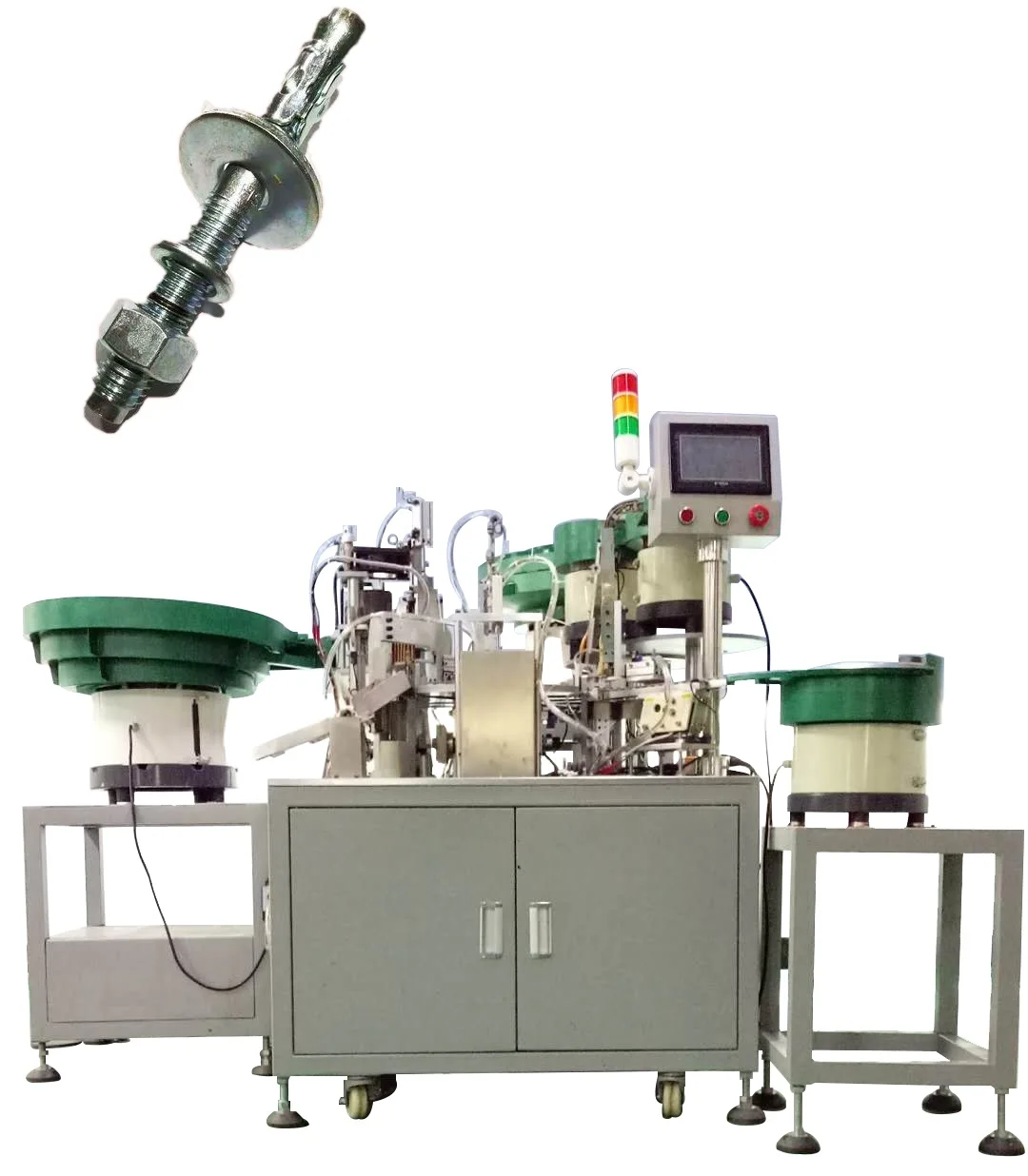 Wedge anchor bolt assembly making machine