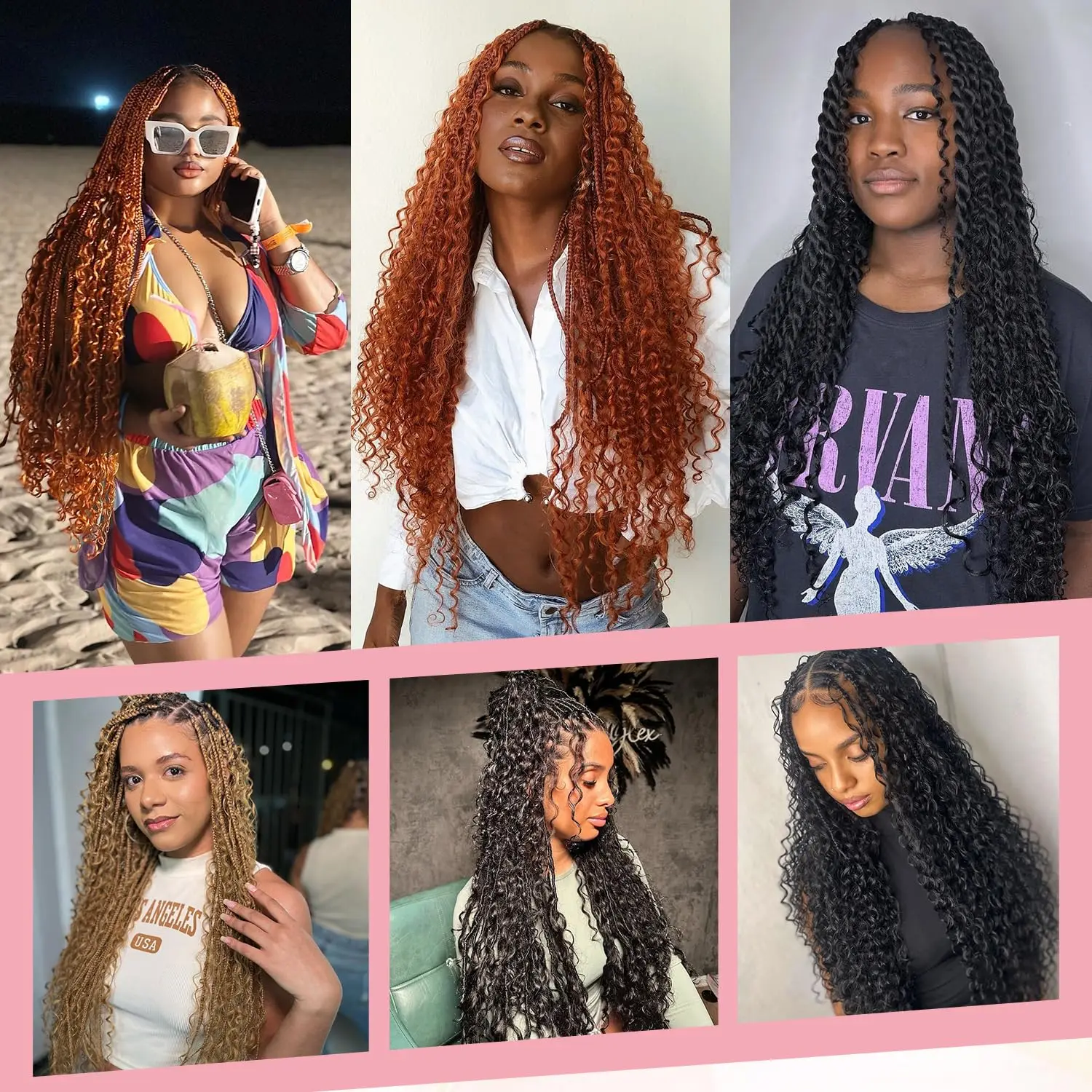 Wholesale #30 Color Deep Wave Bulk Human Hair for Micro Braids Without Weft,Bohemian Braids Curly 100% Unprocessed Human Hair