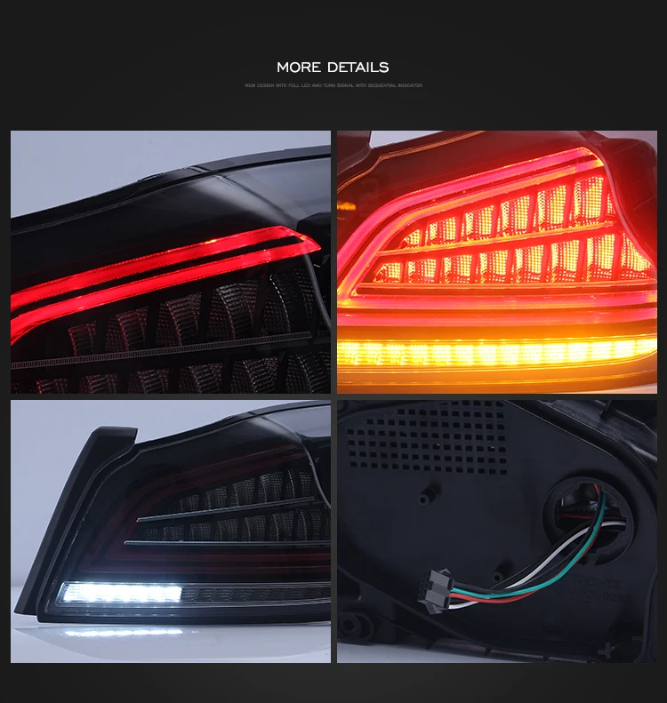 VLAND Manufacturer Full LED Taillights XV Rear Lamp Assembly 2013-UP STI VA Car Sequential Tail Light For Subaru Impreza WRX