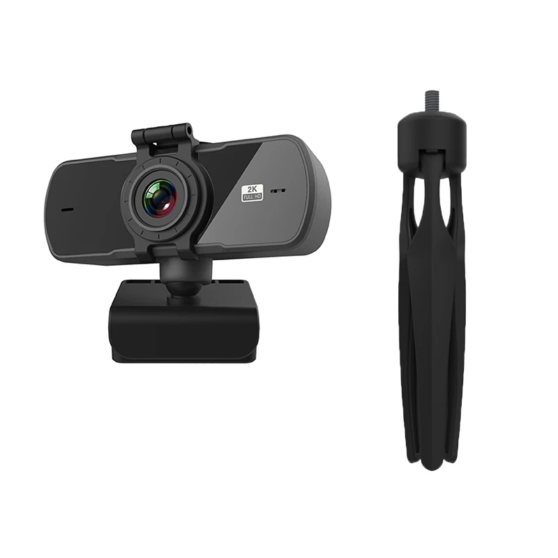 PC-C5 usb computer camera 2K 4M pixels webcam with privacy cover tripod