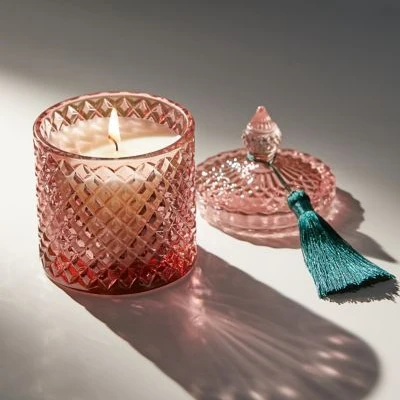 Custom Packing Crystal Infuser Wood Wick Luxury Soy Wax Scented Glass Candles Jars Private Label