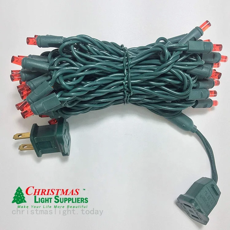 RED 100 LED 33.3 foot  5 MM  Conical Wide Angle Mini strobe light strings Waterproof Decorative  outdoor  String Light