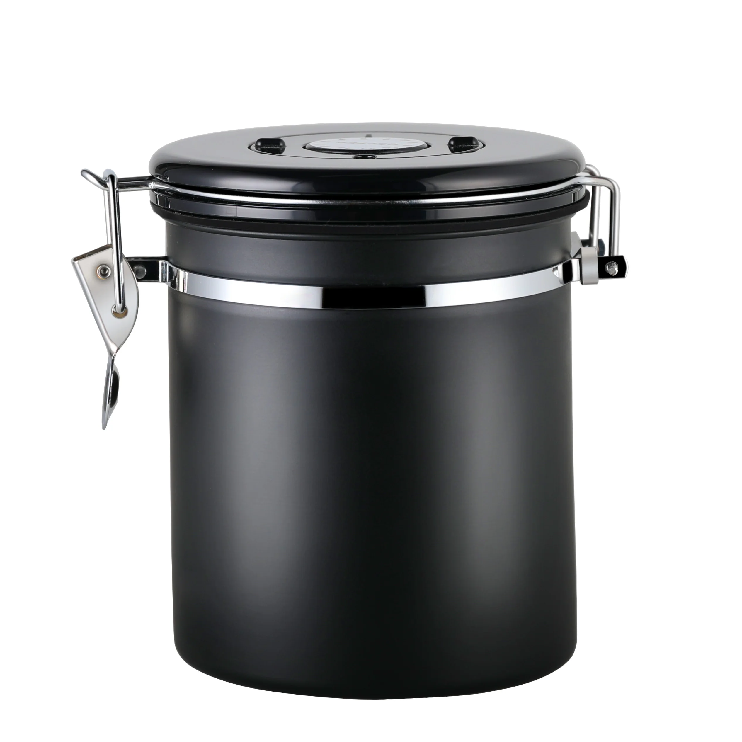 Premium Kitchen Tools Stainless Steel 500g Airtight Tea Sugar Coffee Container Black Coffee Canisters Set