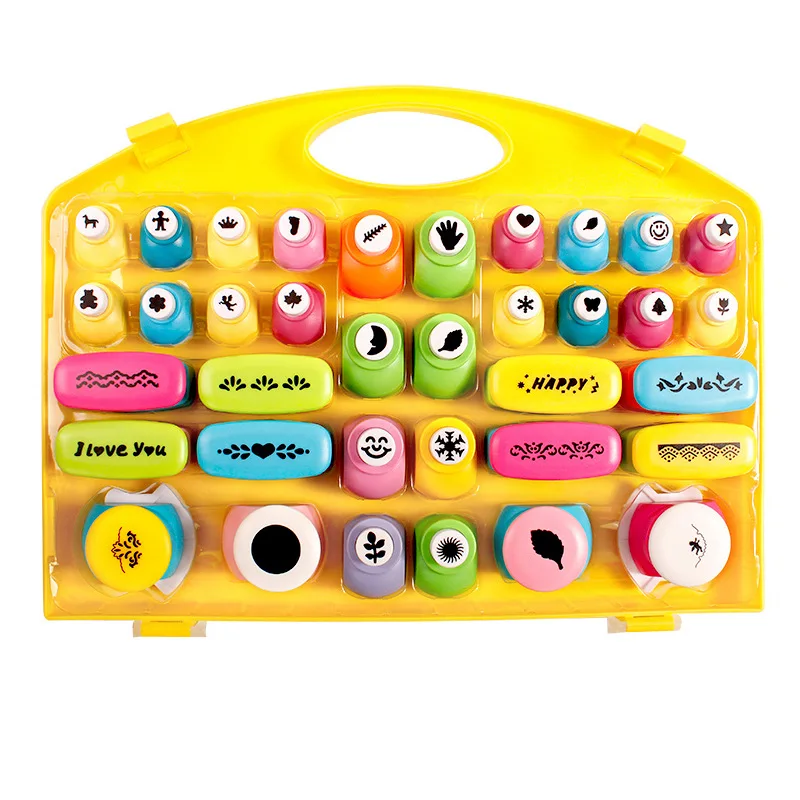DIY Different Scrapbook Paper Craft Punch Mini Paper Hole Punchers Case Paper Punch for Children
