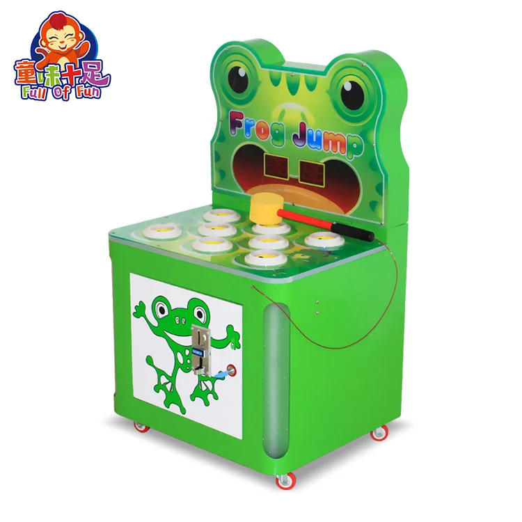 Kids play crazy hit frog Frog Hammer arcade game machine coin operation kids game machine arcade equipment