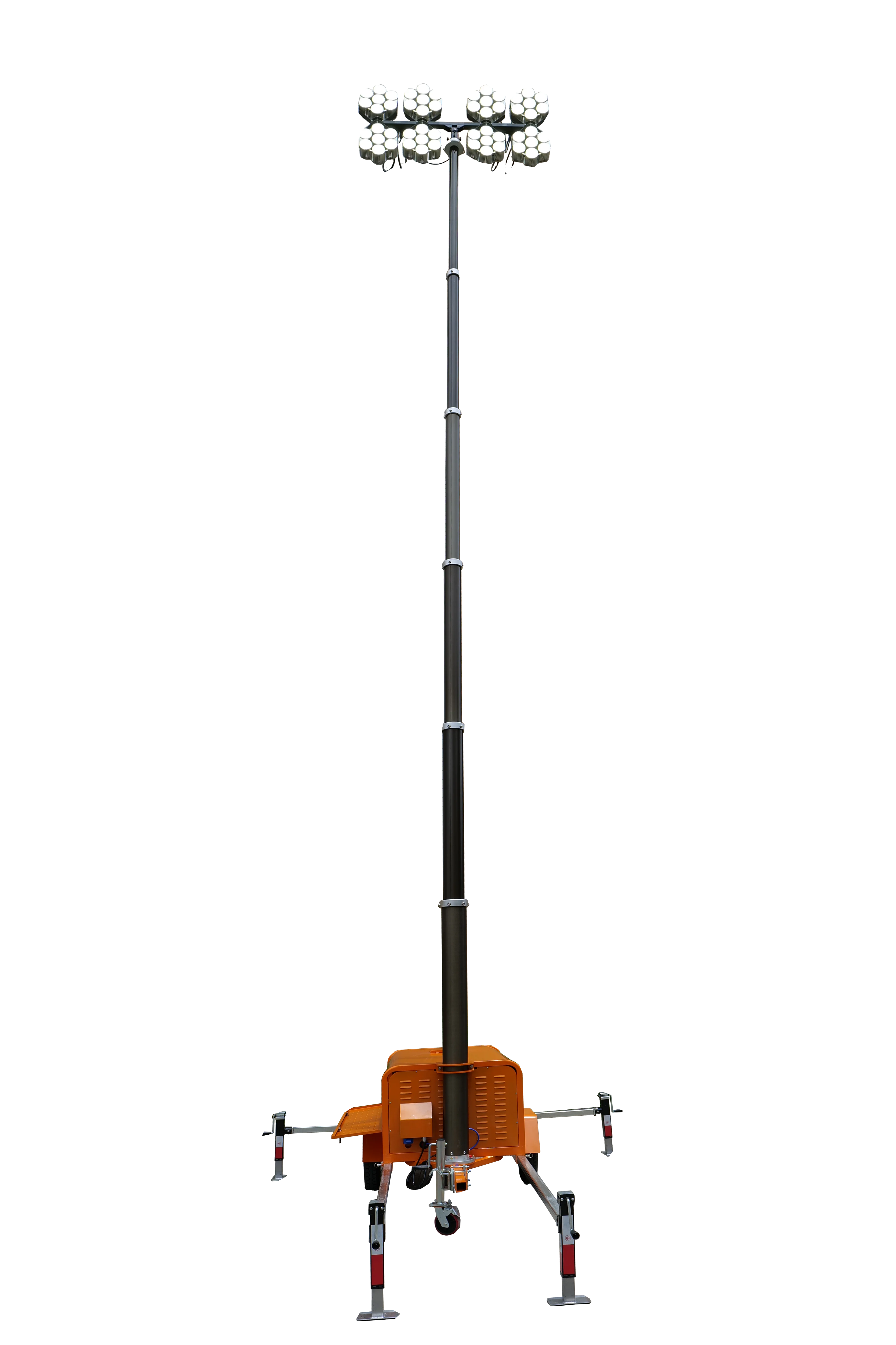 4*300W light tower 6m 9m 12m Pneumatic mast diesel generator tower light portable battery worksite light