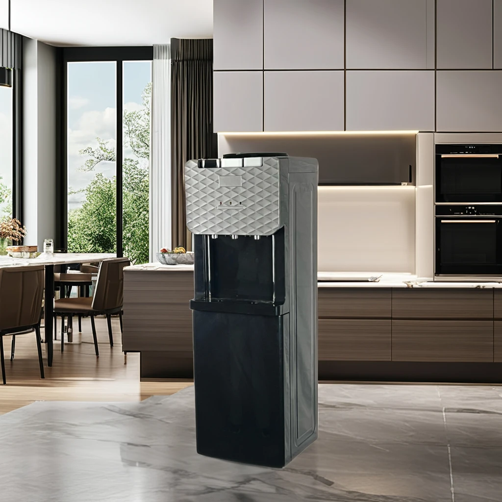 Small Electric Freestanding Water Dispenser Cooler Three water tap hot cold warm  drinking water machine compressor cooling