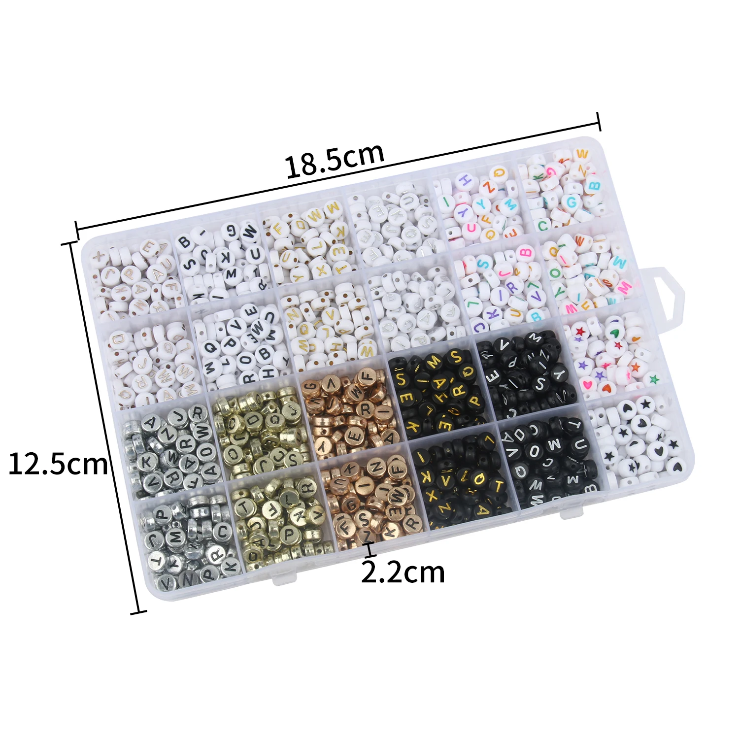 Набор разноцветных бусин с буквами алфавита для изготовления ювелирных изделий «сделай сам»