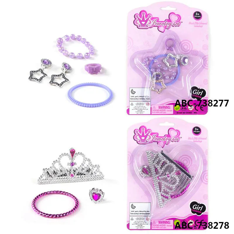 Игрушки принцессы нарядные туфли и ювелирные изделия Бутик для девочек притворный игровой набор модные аксессуары короны ожерелья кошельки кольца