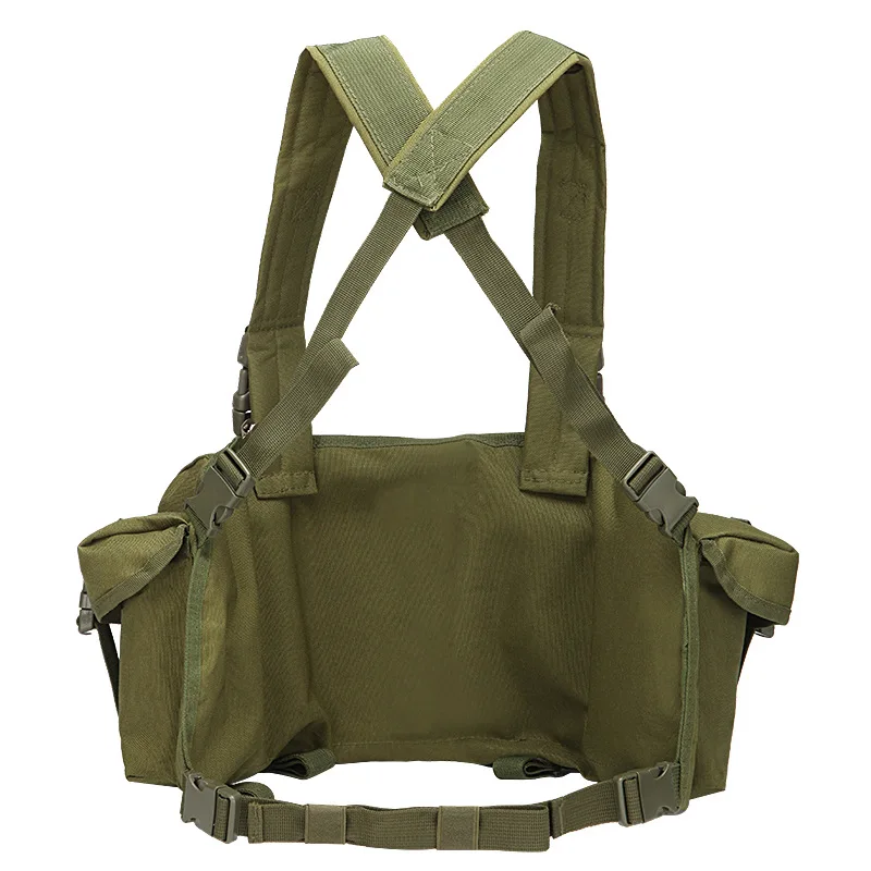 KIANG 4 Double Mag Pouches & 2 Utility Pouches Tactical Chest Rig With Magazine Pouch