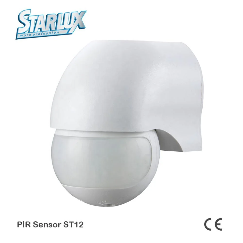 ST12 Wall Mount IP44 Outdoor With TUV PC Material PIR Motion Sensor