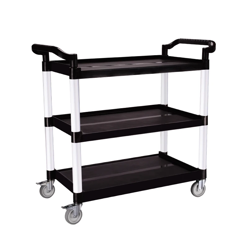 Customized 3 Tiers Restaurant And Hotel Multifunction Utility Carts/tool trolleys/food service hand carts