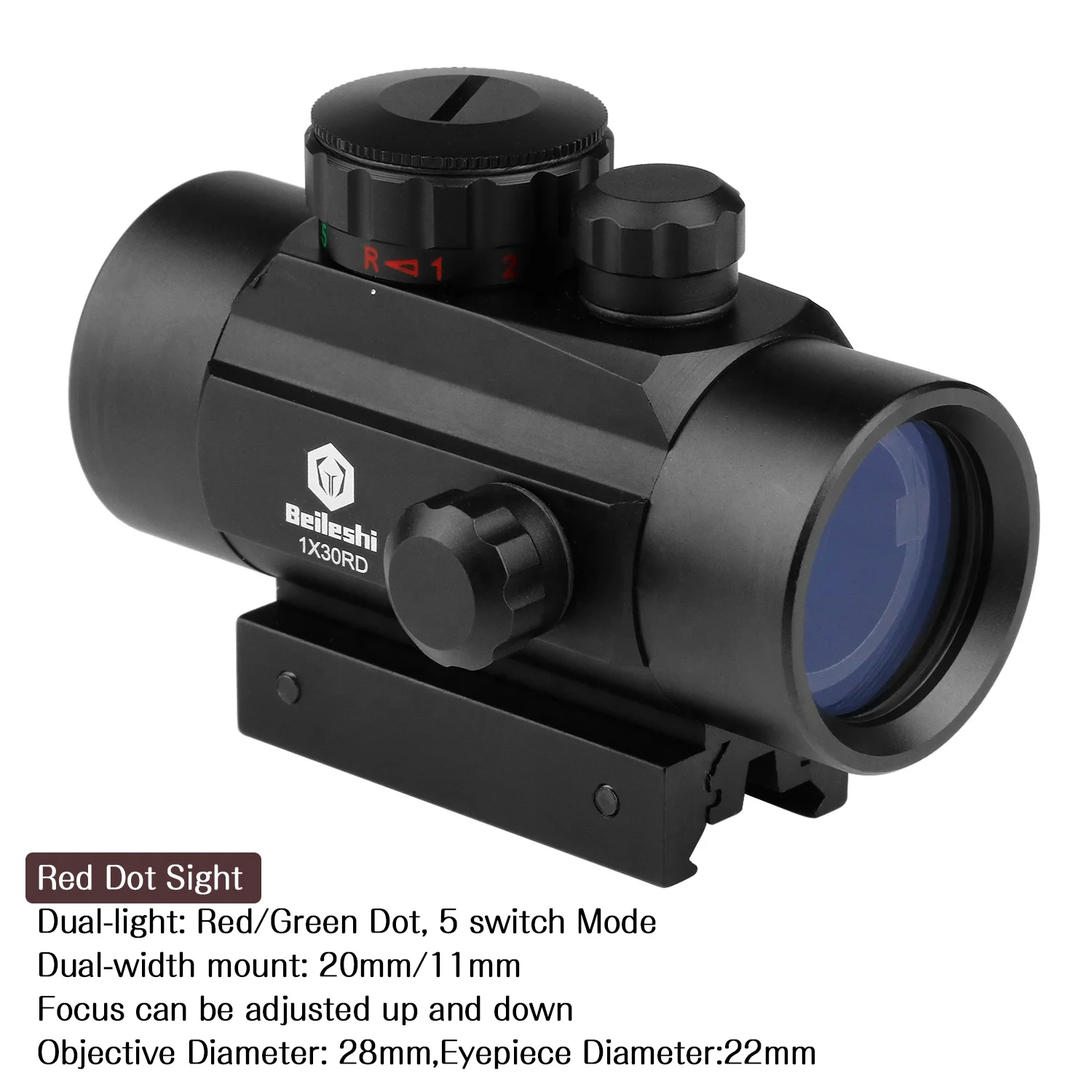 
Dandelion High quality hunting red dot sight riflescope 1X30RD for 11mm/22mm mount 