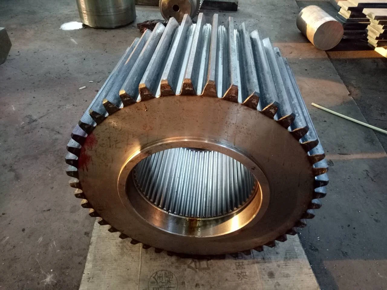 Wangli non-standard sugar factory equipment accessories large forging parts large gear wheel