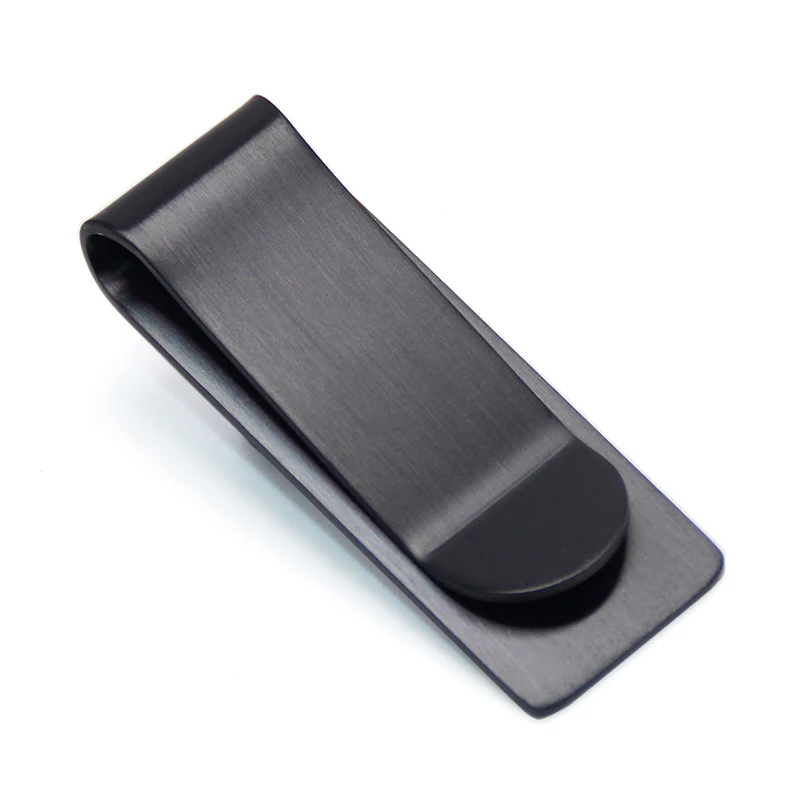 Metal Stainless Steel Money Cash Clip Holder Pocket Holder Wallet Fashion Simple Blank Men Women Black Color Luxury Money Clip