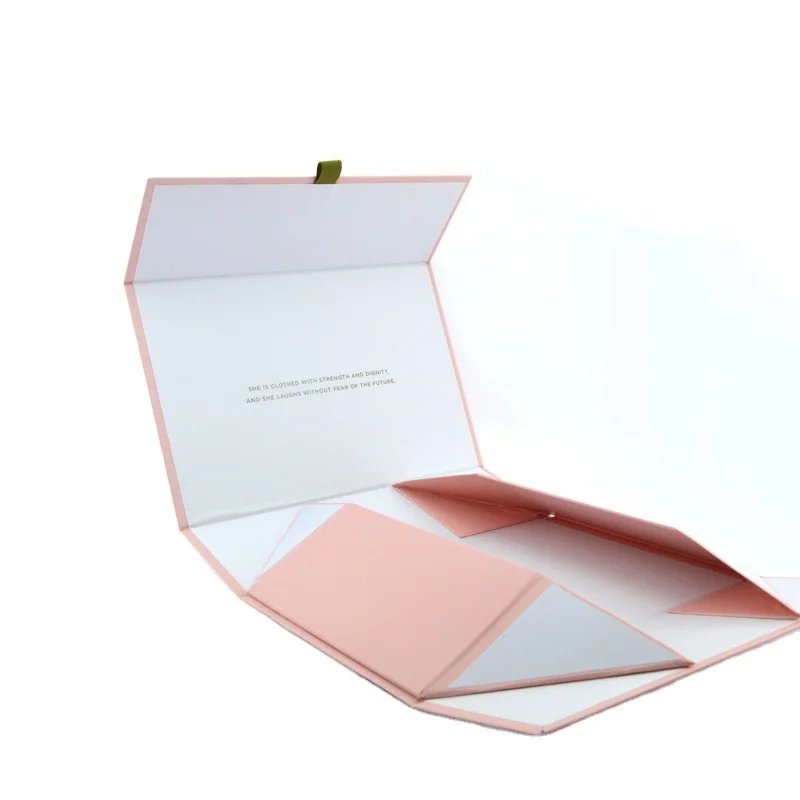 Customized High Quality Pink Shoe Box Packaging Clothing Carton Hot Stamping Logo