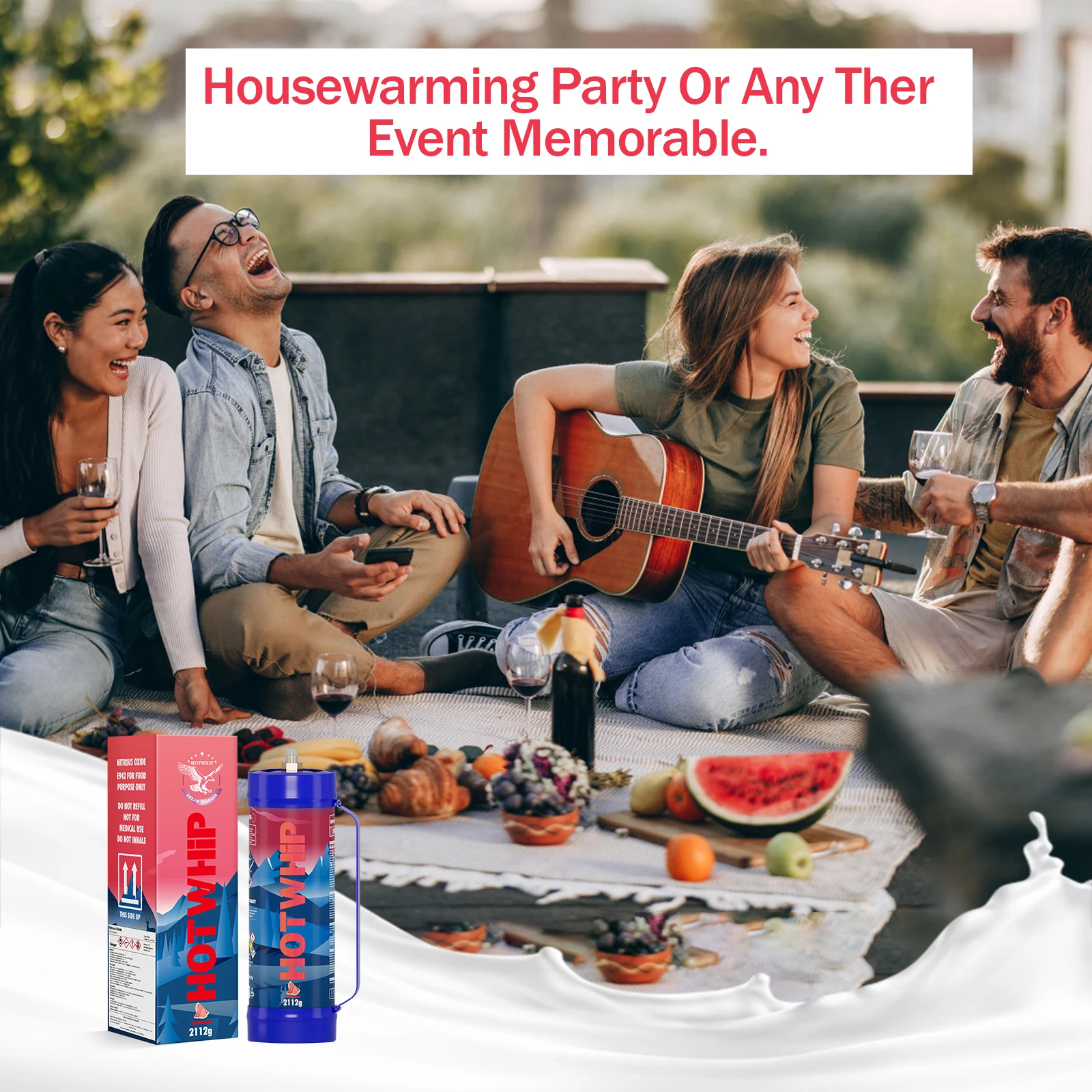 Ready to Ship USA Warehouse Stock Wholesale 3.3L Cream Chargers And 2112g Cream Whip Chargers