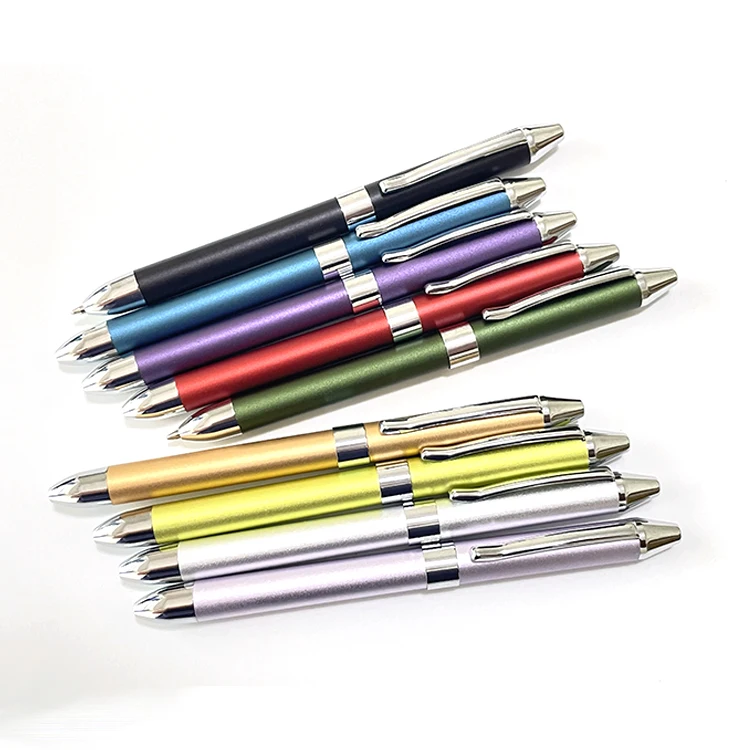 NM-100  Fancy 3 in 1 pen with unique design Metal Multicolor Pen 2 Color Ball Pen Plus Mechanical Pencil