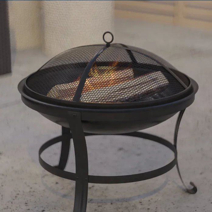 OEM ODM Best Sellers 2023 Outdoor Garden Fireplace with BBQ Grill High Quality Steel Firepit
