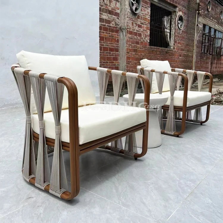 Asian nordic aluminum chairs indoor outdoor garden furniture hot sale all-weather waterproof chair