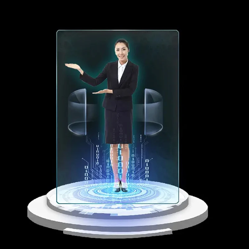 Projector 3D HD Holographic Film Holograms Show A Rear-Projection Transparent Film Holographic Window Film