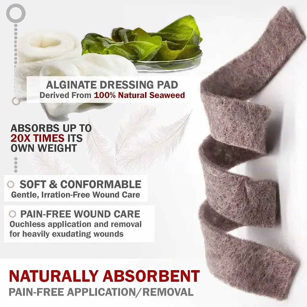 OEM extracted natural Ag Calcium Alginate Wound Dressing for Stress wound