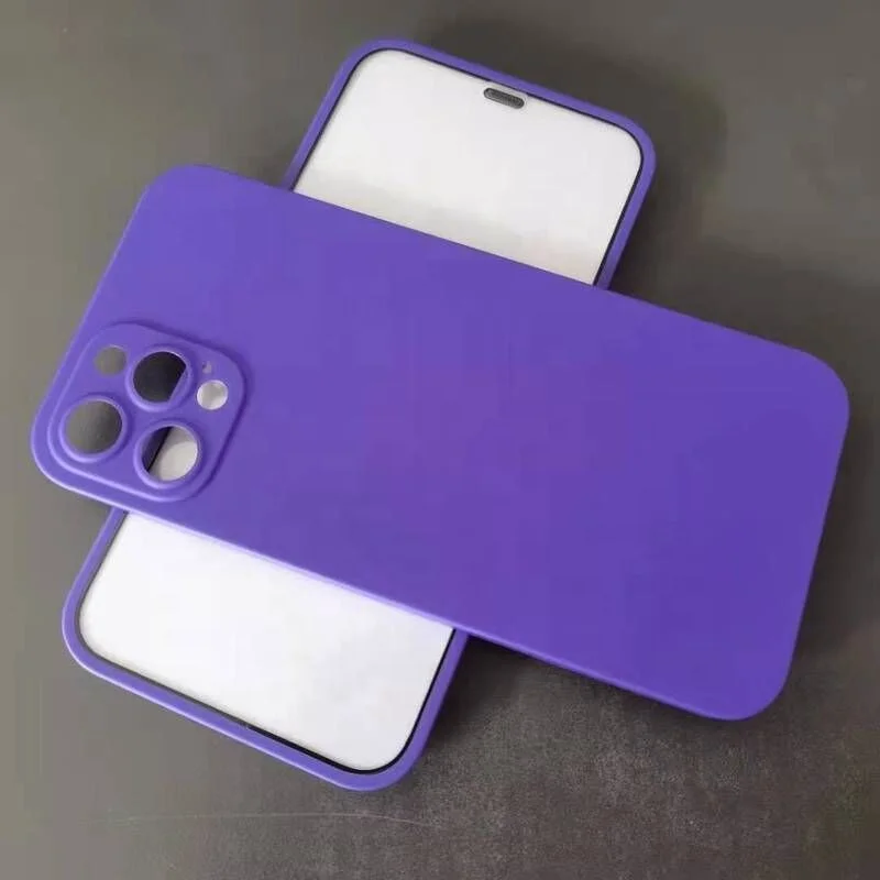 For iphone liquid silicone for iphone 360 full cover case with tempered glass