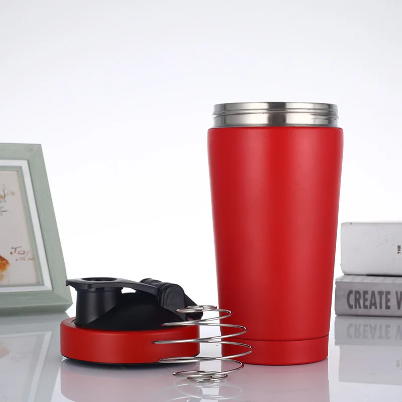 500ml/750ml Gym Sports Double Wall Stainless Steel Insulated Shaker Protein Mixing Shaker Water Bottle