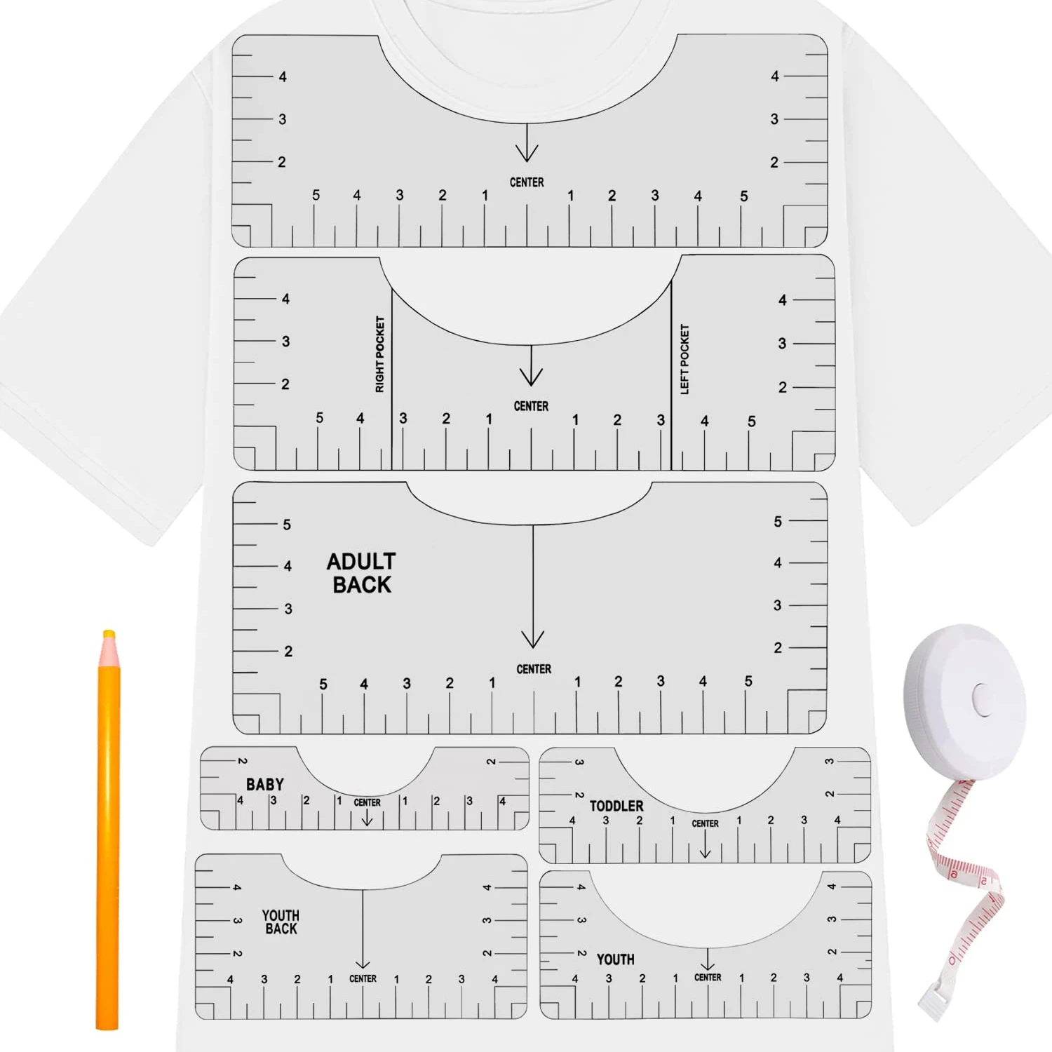 Линейка для рубашек направляющая выравнивания заготовок принадлежности рукоделия и шитья аксессуары инструменты теплового пресса HTV винил
