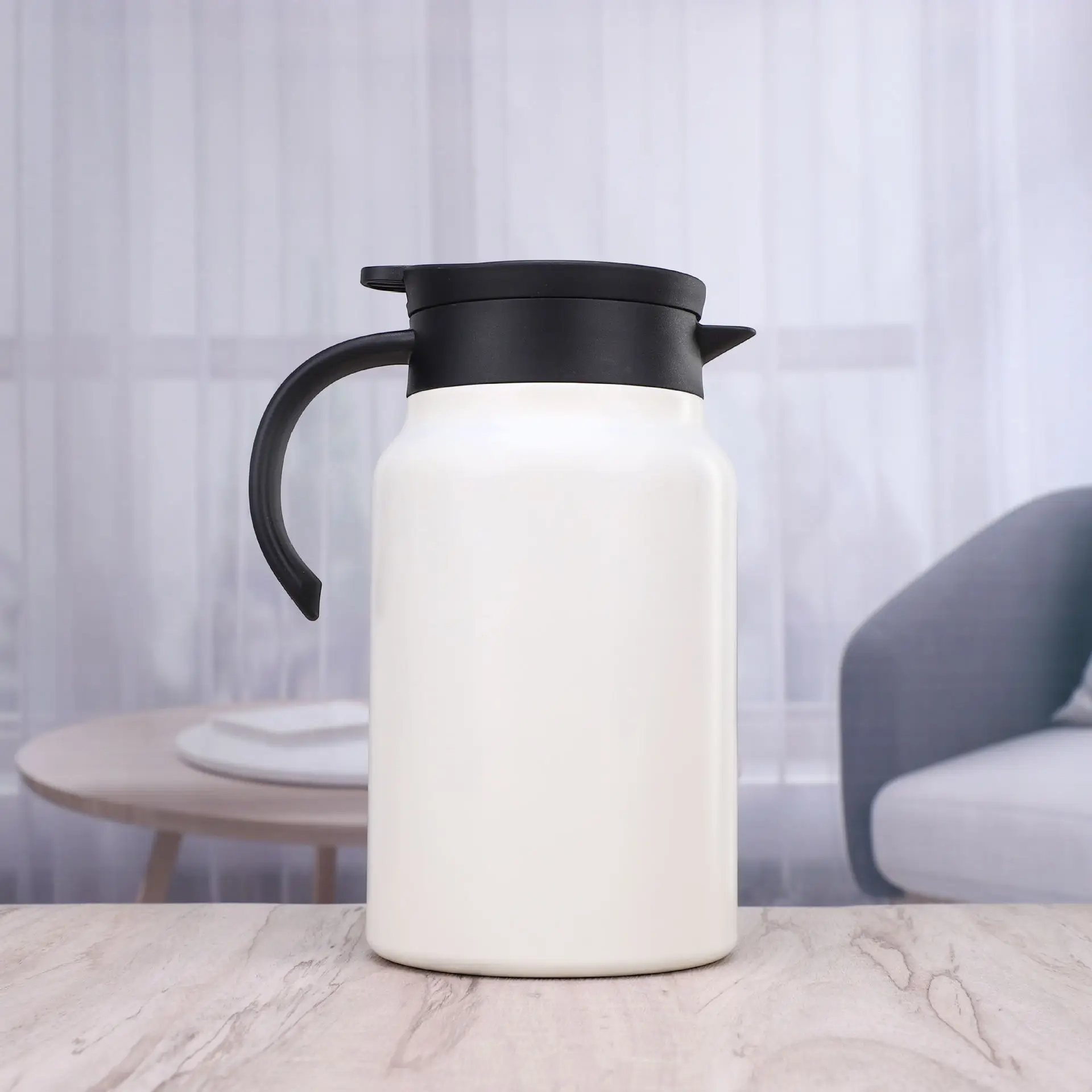 Insulation Pot All-Steel 304/316 Stainless Steel Teapot Large Capacity Kettle Vacuum Flask With Handle For Household