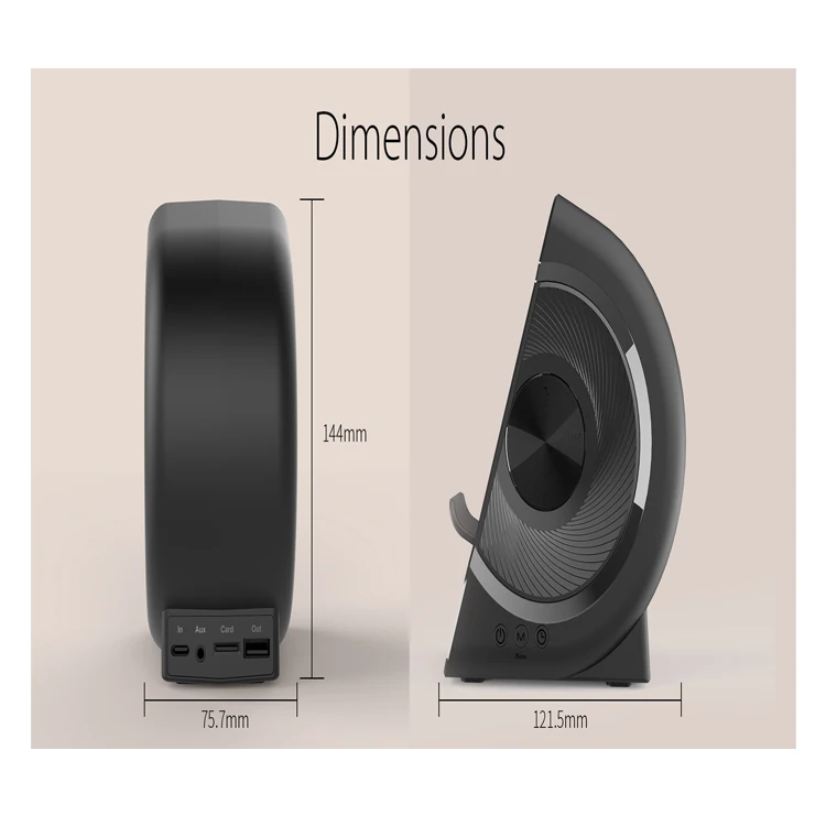 Guangdong Mobile Phone Stand Speakers SHABA WD-200 Alarm Clock FM Radio 1200mAh Portable BT Wireless Charging Active Big Speaker