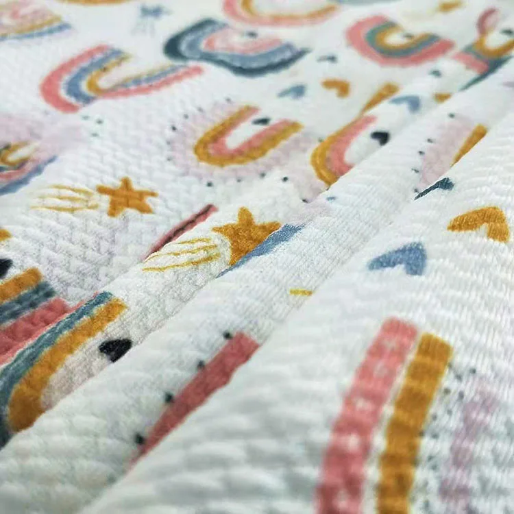 Нет минимального заказа, ткань с цифровой печатью, трикотажная полиэфирная ткань для банта