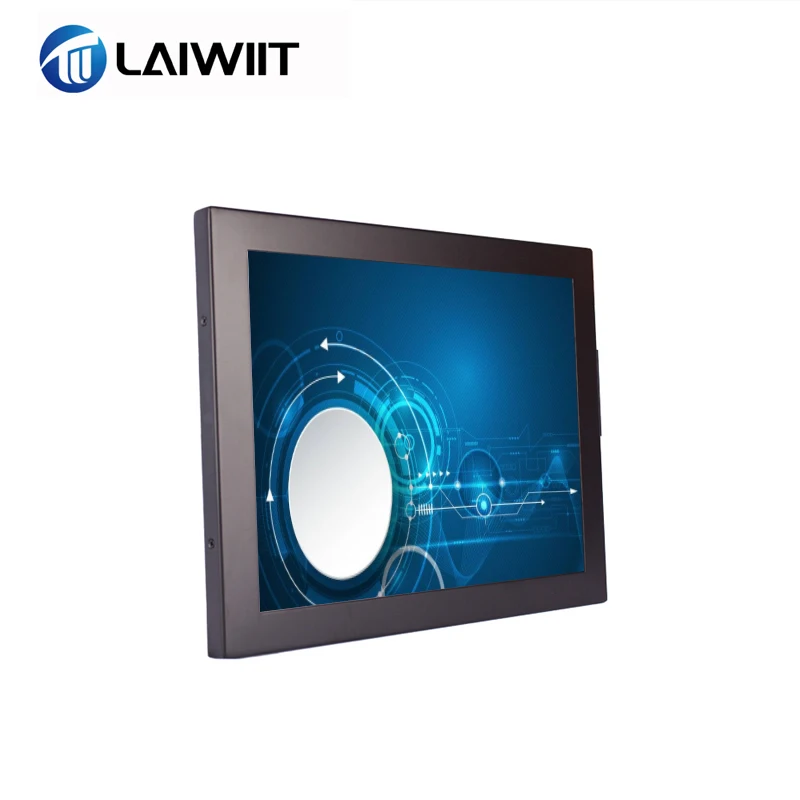 LAIWIIT RS232 USB LAN for 15.6 inch resistive or capacitive touch screen all in one pc factory customized