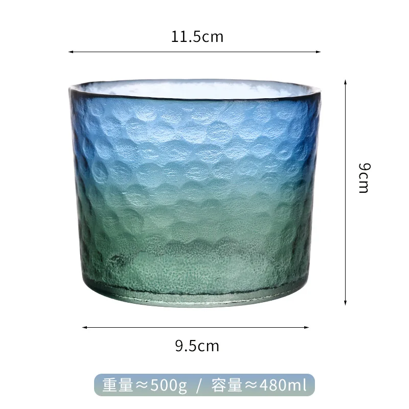 The Mini Crystal Blue Wine Glass Bottle With Four Cups For Liquor Vodaga