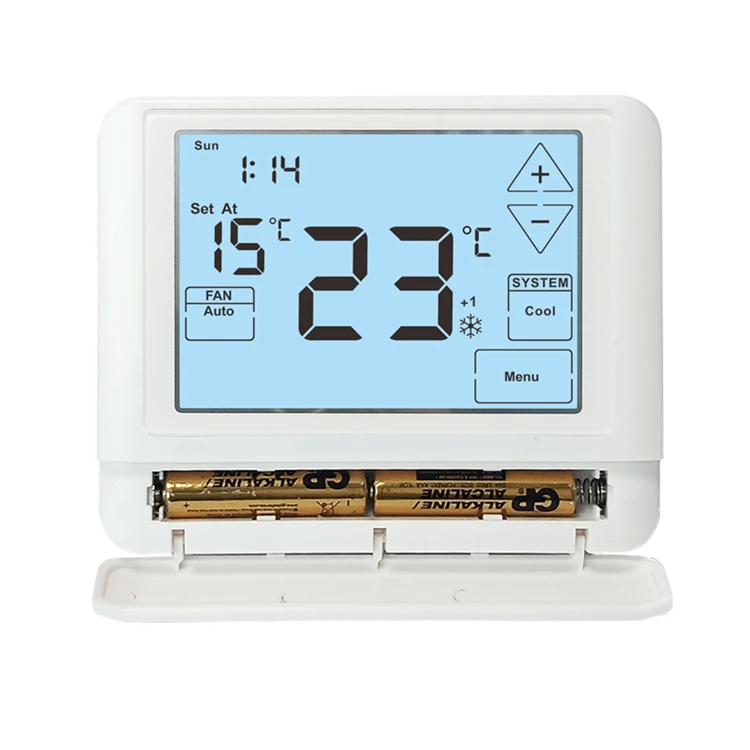 24V Touch Screen LCD 7 Day Programmable Air Conditioner Room Thermostat for HVAC System