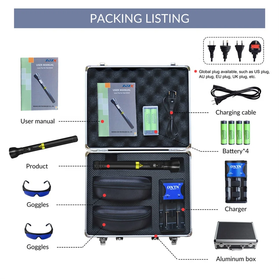 808nm 3 diode 3000mW laser therapy acupuncture energy pen cold laser pen LLLT device treatment