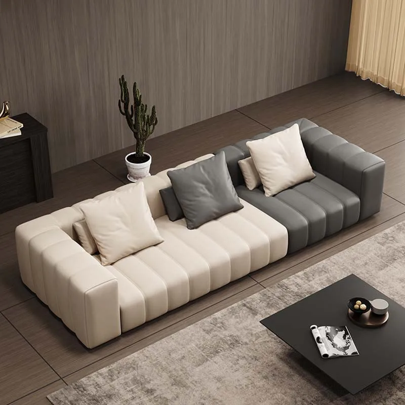 Italian Style Sofa Set Living Room Furniture L Shape Piano Creative Shape Living Room Sectional Leathaire Sofa