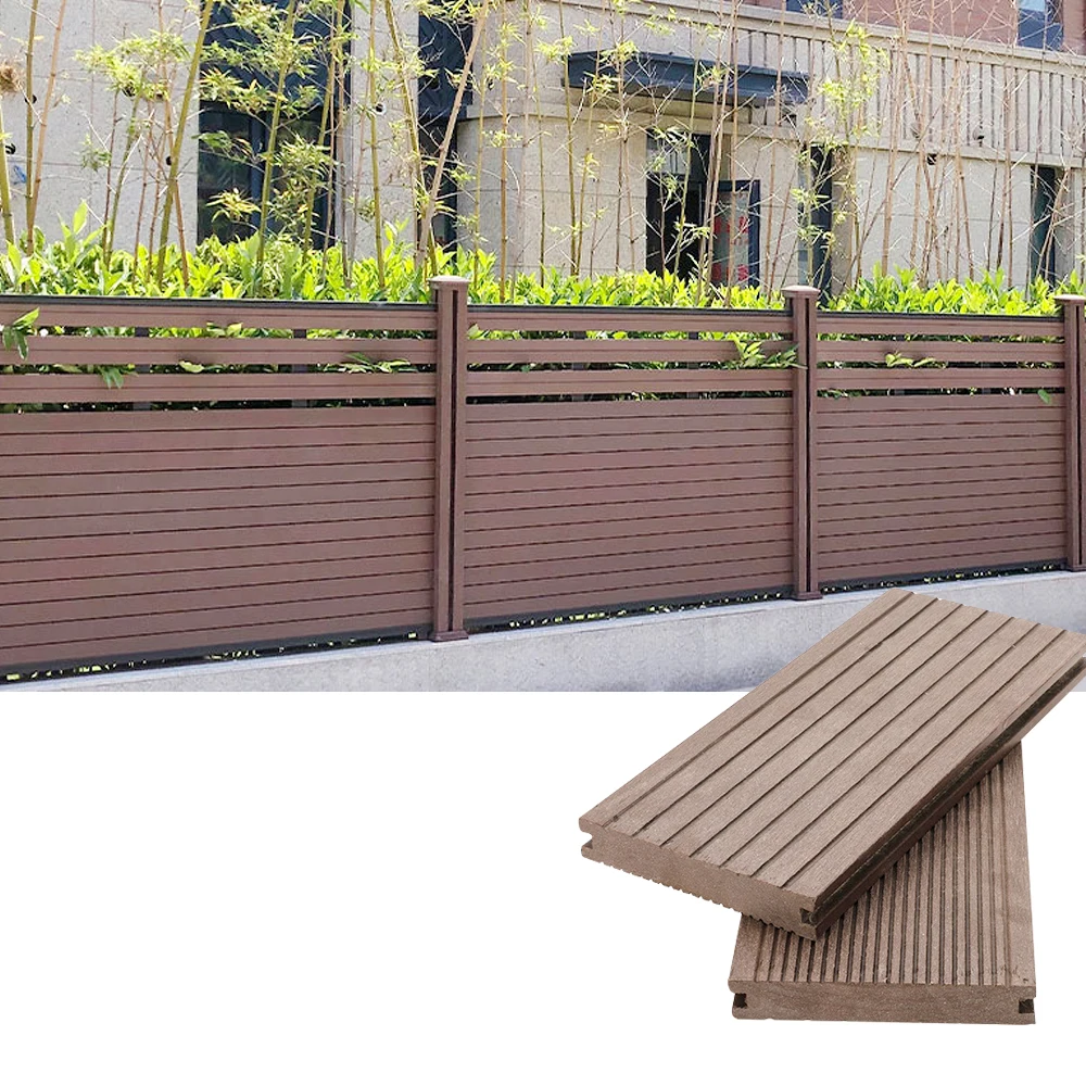 Factory Wholesale Wood Texture Anti-Aging Insect Proof Mildew Proof Farm Decorative Garden Wpc Fence Panels
