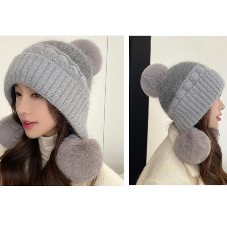 Designer High Quality Custom Women Knitted Winter Hats Fashion New Style Warm Winter Knit Hat