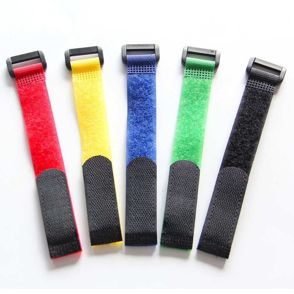 Custom Velcro Straps Self-Adhesive Nylon Battery Tie Downs for Drone Model Hook and Loop Fasteners for Voltage Cable Management