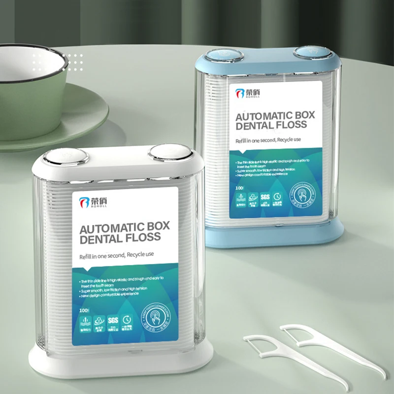 Natural Eco Friendly Plastic Box Tooth Clean Oral Care Dental Floss Pick Sticks For Cleaning