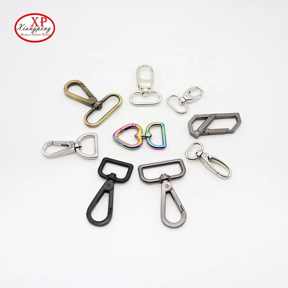 Rotary spring hook DIY lanyard hook pet dog collar dog hook luggage accessories buckle alloy metal spring key chain Hook