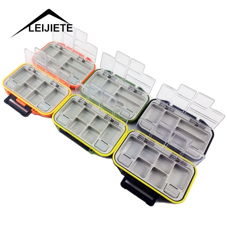 ZP-0024 High Quality Fishing Lure Set PP Plastic Small Tackle Box Orange/black/green
