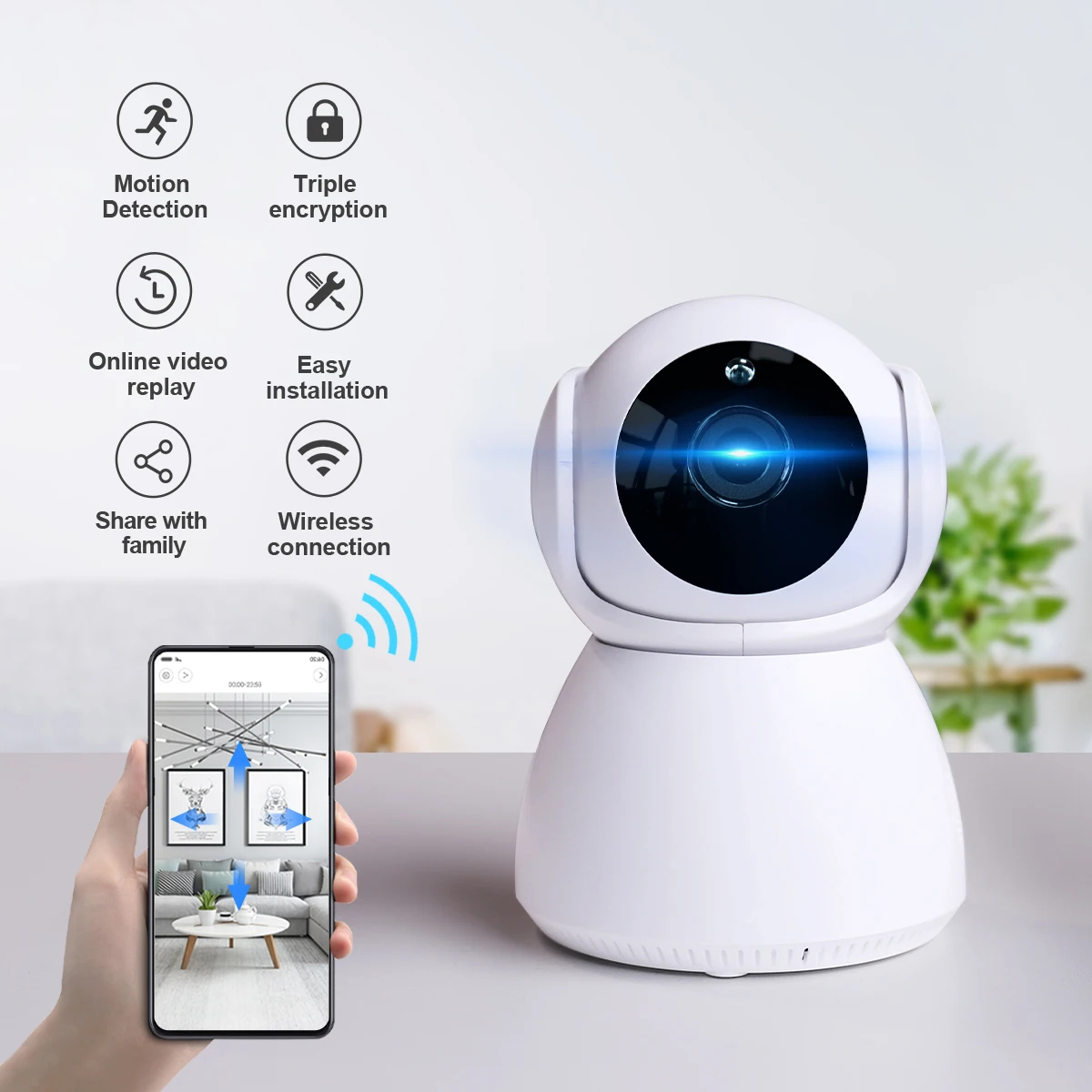 Наружная ip-камера видеонаблюдения V380 для макросъемки и домашней безопасности Wi-Fi