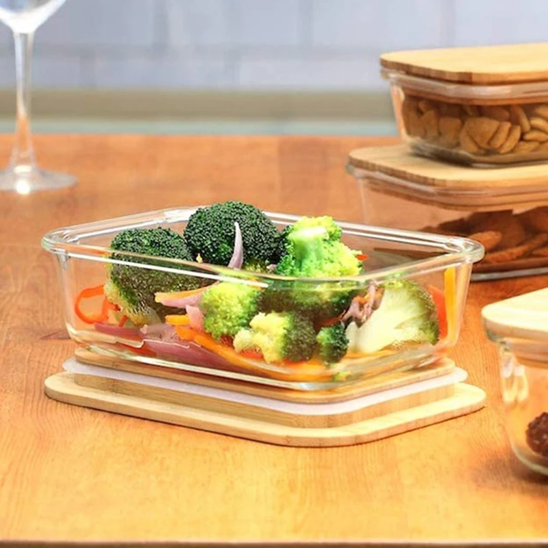 Wholesale Bamboo Fiber Lunch Food Storage Container Custom Square Bamboo Fibre Lunch Box