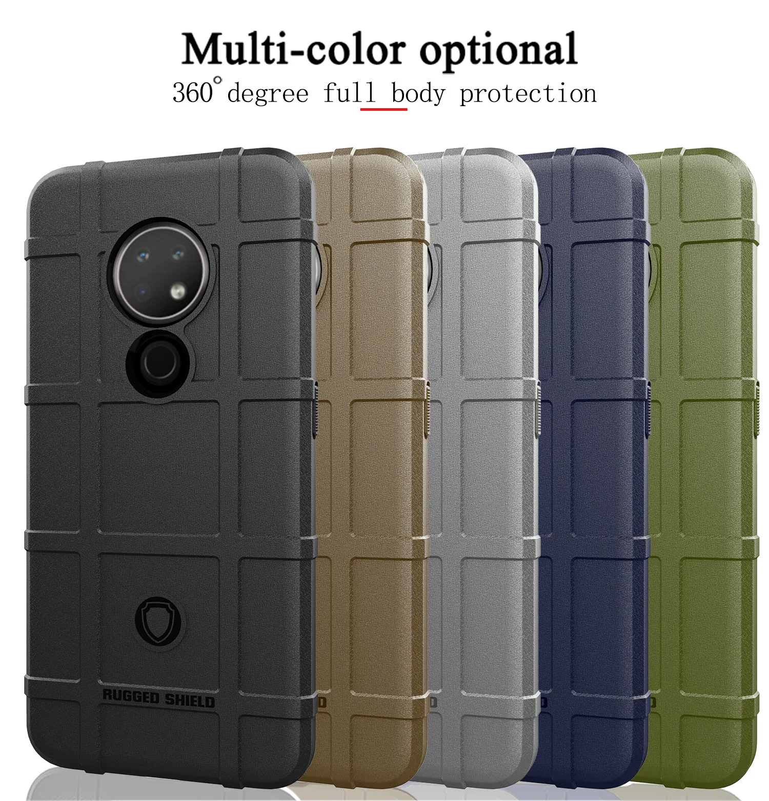For NOKIA 6.2 Nokia 7.2 Armor Rugged Shield Case Soft TPU Anti-fall Shell Cover Housing Silicone Cases