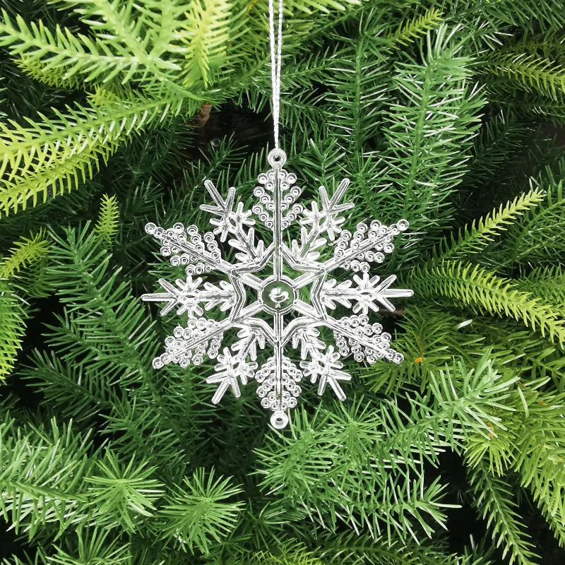 Christmas tree decoration acrylic grape beads strings, ice crystal snowflake flakes, household goods pendants can be customized